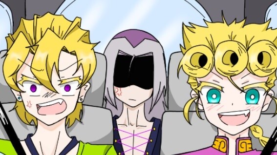 Driving without a license (JOJO/no CP/sand sculpture)