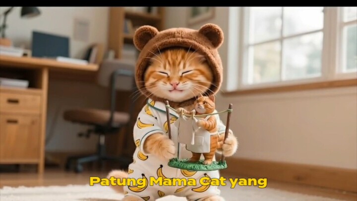 Kucing Kecil dan Patung Ibu