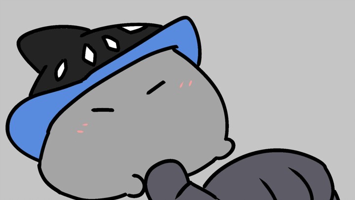 Baby whale cat loves to scratch his belly