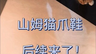 Sam's cat-claw shoes scare the cat! The follow-up is here!!!