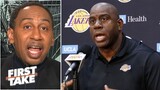 First Take | Magic Johnson gets real on what Lakers need in next head coach - Stephen A. reacts