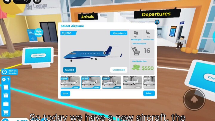 New aircraft and destination