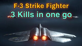 Modern Warships: F-3 Strike fighter. 3Kills in one go.