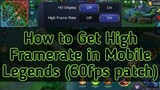 AndroTricks PH | How to get Highframerate Mode in Mobile Legends