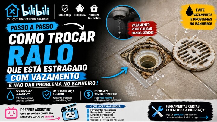 como trocar ralo estragado.