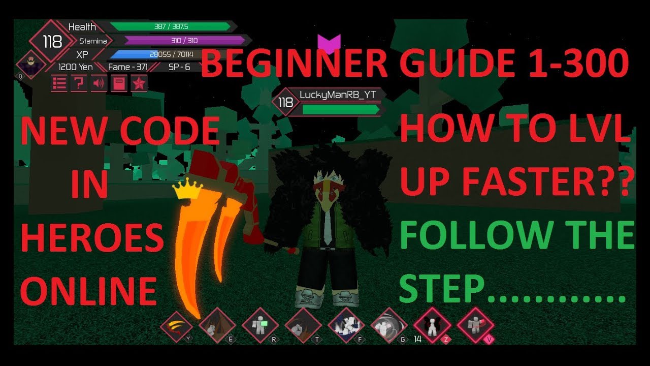 CODE] ULTIMATE Leveling Up Guide in Heroes Online ROBLOX