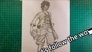 Menggambar Karakter Dari Onepiece ( Luthfy)