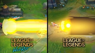 Wild Rift Academia Lux vs LOL PC Academia Lux