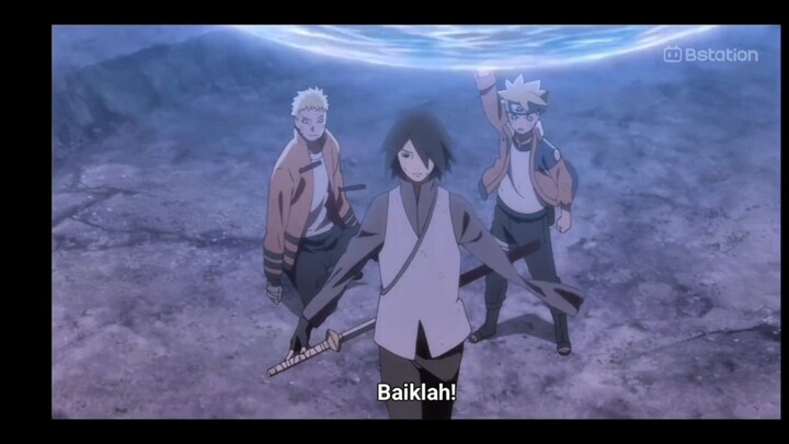 Boruto menyelamatkan ayahnya