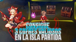 Consigue 3 COFRES VALIOSOS EN LA ISLA PARTIDA mini puzzle - Genshin impact 2.8