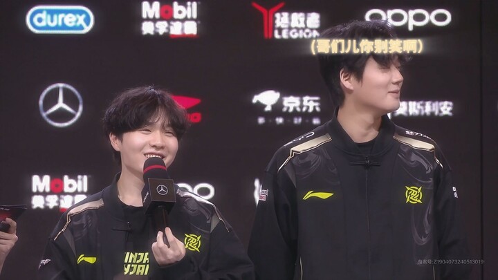 No, weren’t you two doing stand-up comedy in the post-match interview?