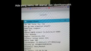 GES MEOWBAHH KEACAK ALAMAT DAN IDENTITASNYA😈😈😈