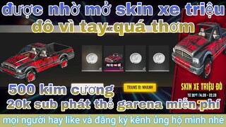Garena free fire| hướng dẫn cách mở hộp skin xe bán tải triêu đô chỉ cần 500 kim cương quá ngon