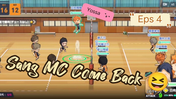 Sang MC Burung Gagak Comeback 🙃. Auto Langsung Loncat dan Smash 🤭. Haikyuu! Touch The Game Eps 4