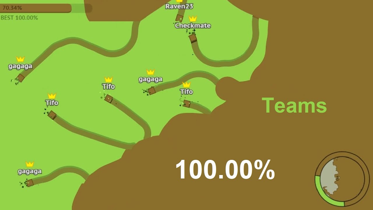 Paper.io 2 [Teams] Map Control: 100.00% - Bilibili