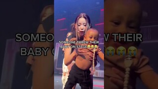 Someone threw their baby on stage!!!😭😭😭 #nmixx #kpop #kyujin #shorts #viral #viralvideo #jyp #fyp