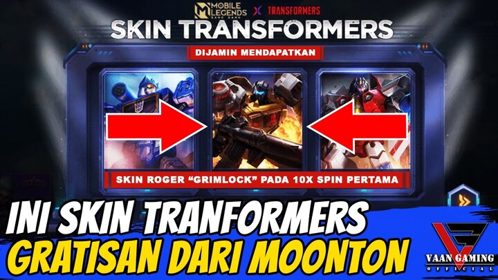 DIJAMIN MENDAPATKAN SKIN TRANSFORMERS ROGER GRIMLOCK PADA 10 DRAW PERTAMA - MOBILE LEGENDS