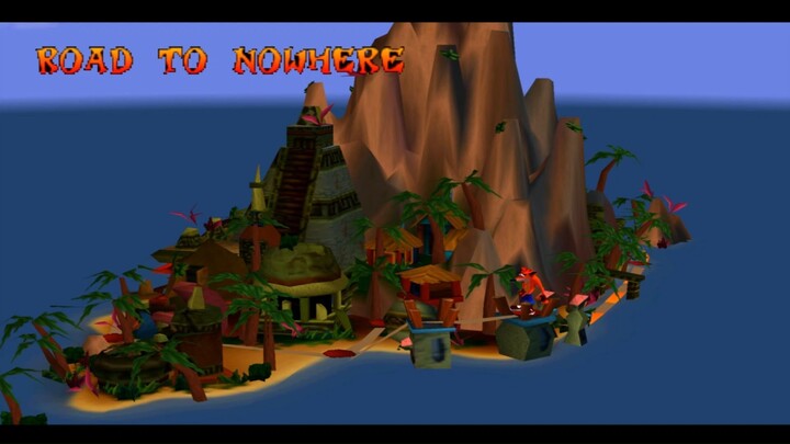 Crash Bandicot 1 - #14 Road To Nowhere Walkthrough (No Damage + Gems)  [PS1] [Pla