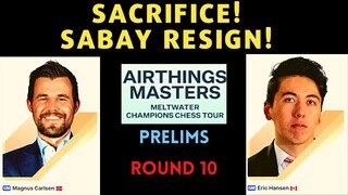 MAGNUS GINAYA GALAWAN NI BIYAHERONG COACH! Airthings Masters Carlsen vs Hansen Prelims Round 10