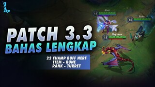 Pyke,Sett, Nautilus Buff - BANYAK BANGET WOI, Big Update Patch Note 3.3 Wild Rift Indonesia