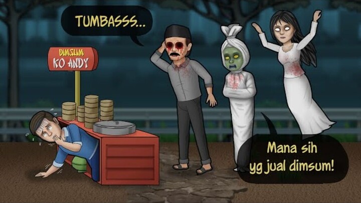 Buka Usaha diganggu Hantu  KOMPILASI #HORORKOMEDI Animasi Lucu, Kartun Hantu