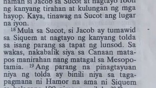 Pang Araw Araw na Talata.                        Genesis 33:18-20