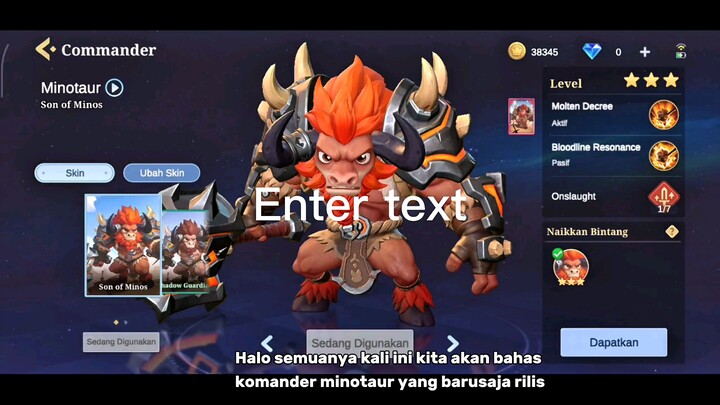 keren minotaur bisa upgrade item lebih banyak sekarang👍