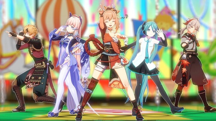 [Genshin Impact x World Plan MMD] Nikori^^ Investigation Team's ﾃｰﾏ[Hatsune Miku & Yomiuri & Kokomi 