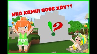 LẦN ĐẦU BƠI TRONG DUNG NHAM VÀ XÂY NHÀ NOOB KAMUI | 1 NGÀY LÀM NOOB TRONG MINIWORLD | Kamui TV