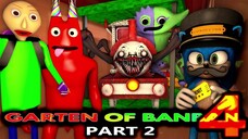 GARTEN OF BANBAN 4 PART 2 Ft. SONIC, BALDI Choo Choo Charles Roblox CHALLENGE Minecraft Animation