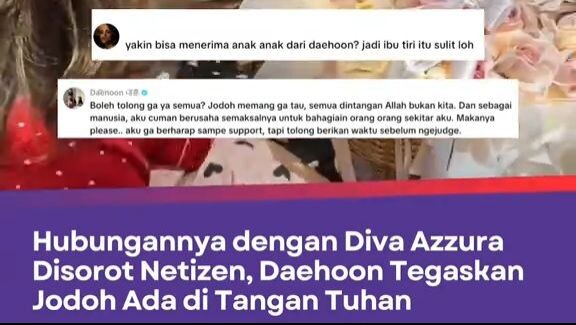 Hubungan Daehoon dan Diva Azzura tengah menjadi sorotan