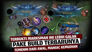 Terbukti Marksman Ini emang LEBIH GALAK pake BUILD TERBARUnya Daripada BUILD LAMA | Maniac 2x Mlbb