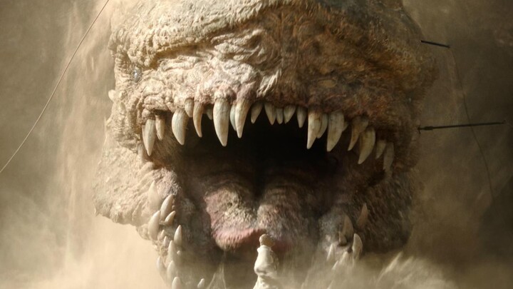 The ground suddenly trembled—turns out a giant dragon beast was burrowing underground, bursting fort