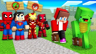 Why Did Superheroes Kick Mikey and JJ Out Of The Village in Minecraft? (Maizen)