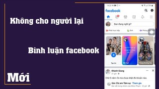 Cách chặn bình luận của người lạ trên facebook