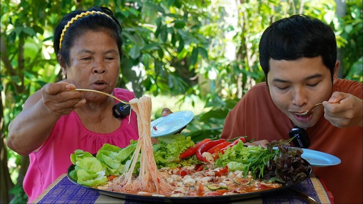 ตำข้าวปุ้นใส่หอยนางรมเน้นๆ | อร่อยนัวร์