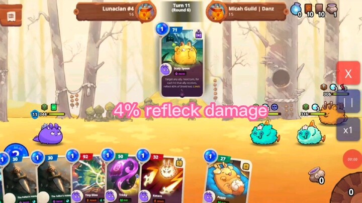 Axie  Infinity Origin Game Play #2 Damage Reflect 😊