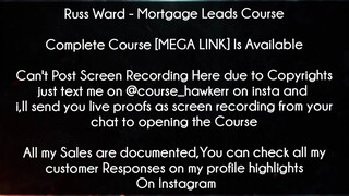 Russ Ward Course Mortgage Leads Course download