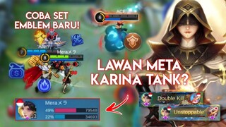 DAMAGE LUNOX 49%?!! COBA EMBLEM INI LAWAN META KARINA TANK!