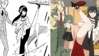 Comparison of "SPY×FAMILY" animation and comic storyboards