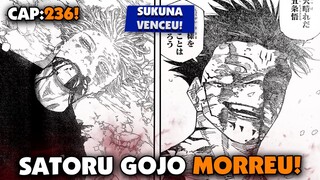 JUJUTSU KAISEN CAPÍTULO 236: SATORU GOJO MORREU! SUKUNA É O VENCEDOR!