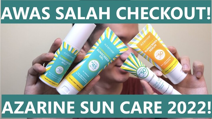 MENGEJUTKAN! AZARINE Sun Care Series Hydrasoothe Gel, Hydramax-C, Tone Up Mineral, Hydrasoothe Mist!