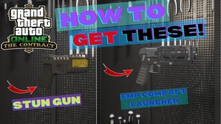 How to get the EMP Compact Launcher and Stun Gun in GTA V Online The Contract DLC (Showcase)