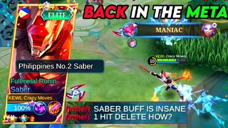 BUFFED SABER BEST BUILD AND EMBLEM IS HERE!! SABER BUFF BEST BUILD 2022 🔥