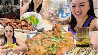 WHAT I ATE TODAY *CASUAL MUKBANG (THAI DESSERT + KOREAN BBQ) HAUNTED HOUSE | SASVlogs