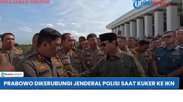 Dihormati dan Disegani, Prabowo Dikerubungi Jenderal Polisi di IKN sampai Antre Salaman dan Foto