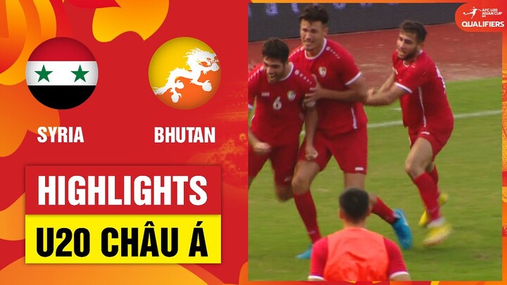 Highlights : U20 Syria - U20 Bhutan | Chiến thắng nhọc nhằn, bàn thắng đẹp mắt