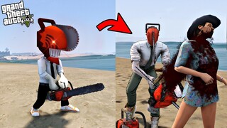 Chainsaw man  !!! (พวกมันโรคจิตมาก) ต้องรีบวิ่งหนีไปให้ไกลที่สุด....(555+)   - [GTA V เอ๋อเหรอ ]