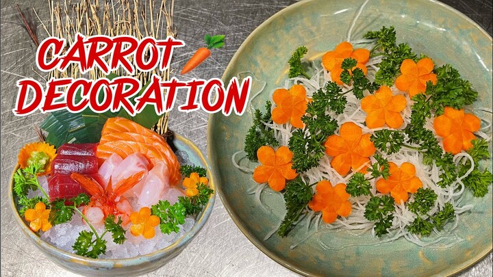 DECORATION FOR SUSHI USING CARROT