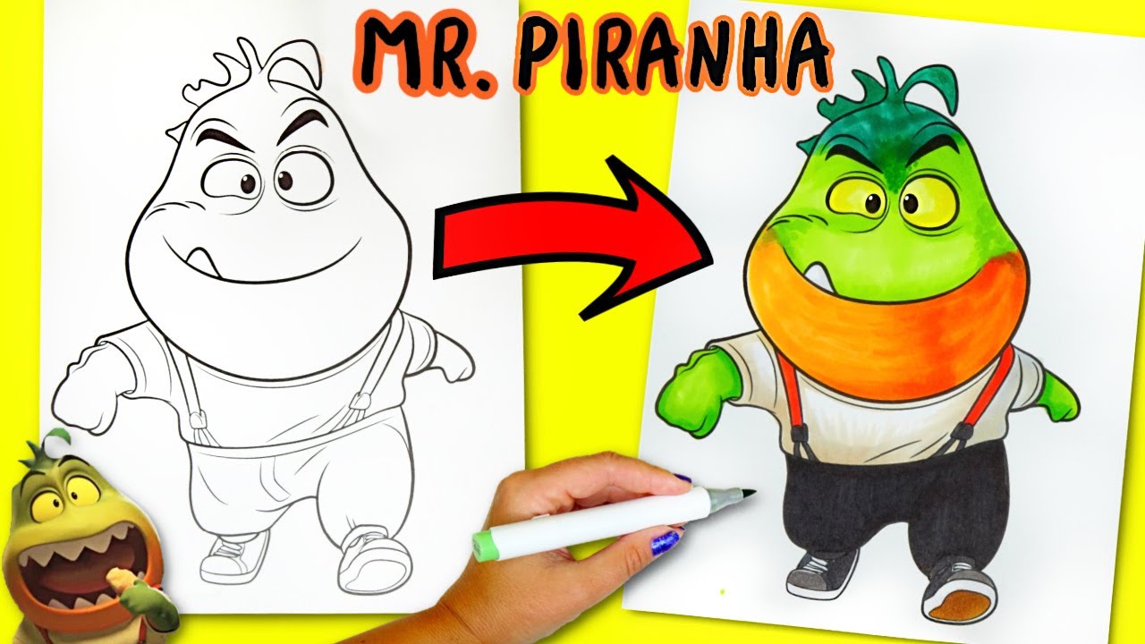 The Bad Guys Movie: Coloring Mr. Piranha with Art Markers - Bilibili